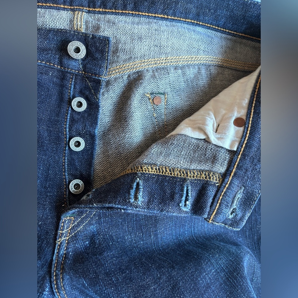 ONI DENIM 921NIXX Natural Indigo Selvedge Denim made in Japan Size 36 - Picture 2 of 13